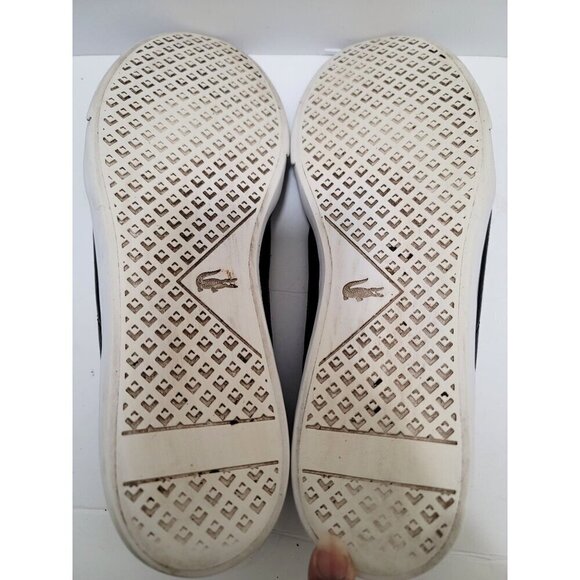 Lacoste Mens Black Leather Casual  Sneakers Size 10 - Picture 8 of 12